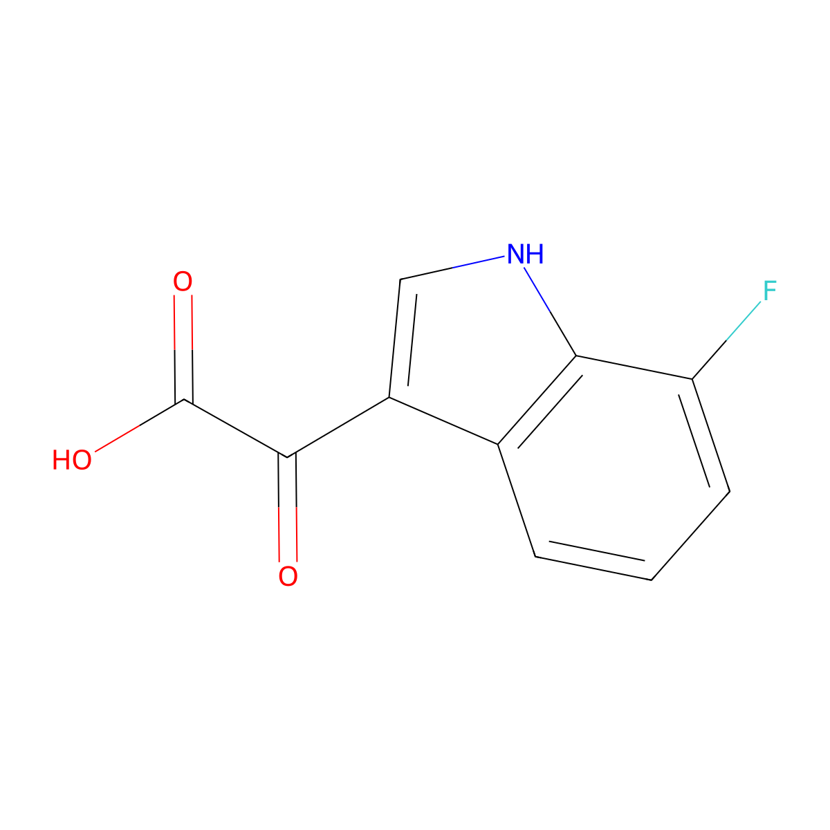 2-(7-fluoro-1H-indol-3-yl)-2-oxoacetic acid molecular structure, CAS 1082892-91-8