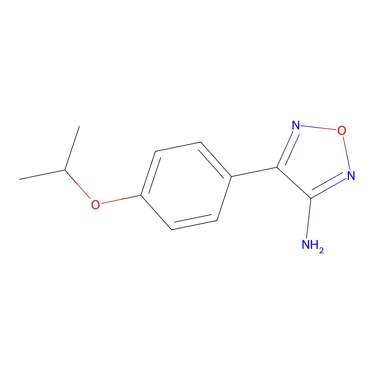 4-[4-(Methylethoxy)phenyl]-1,2,5-oxadiazole-3-ylamine molecular structure, CAS 1082893-06-8