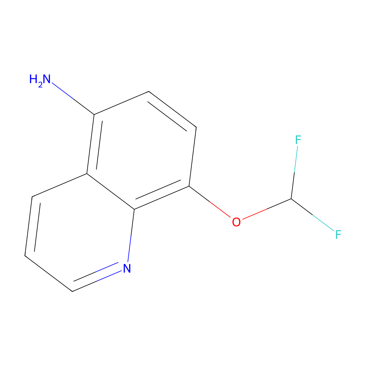8-(Difluoromethoxy)quinolin-5-amine molecular structure, CAS 1082893-09-1
