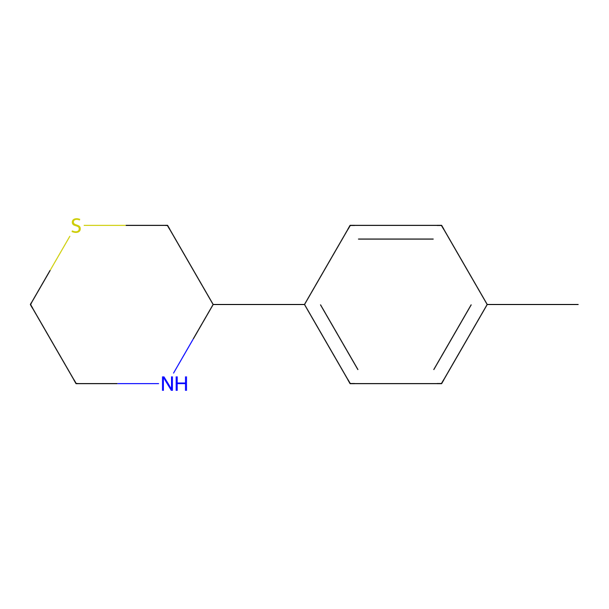 3-(4-Methylphenyl)thiomorpholine molecular structure, CAS 1082893-17-1