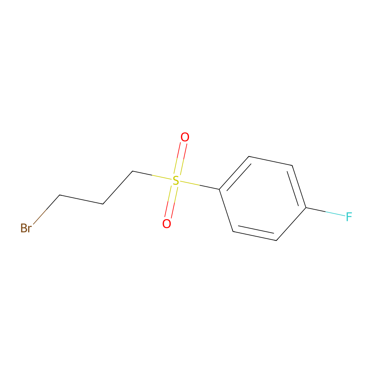 1-(3-Bromopropanesulfonyl)-4-fluorobenzene molecular structure, CAS 1082893-80-8