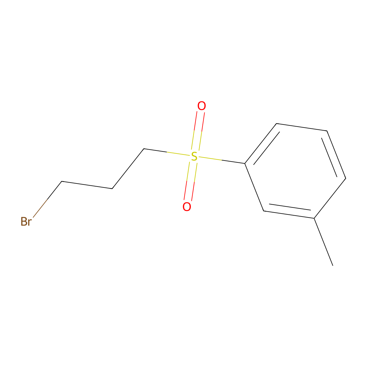1-(3-Bromopropanesulfonyl)-3-methylbenzene molecular structure, CAS 1082893-96-6