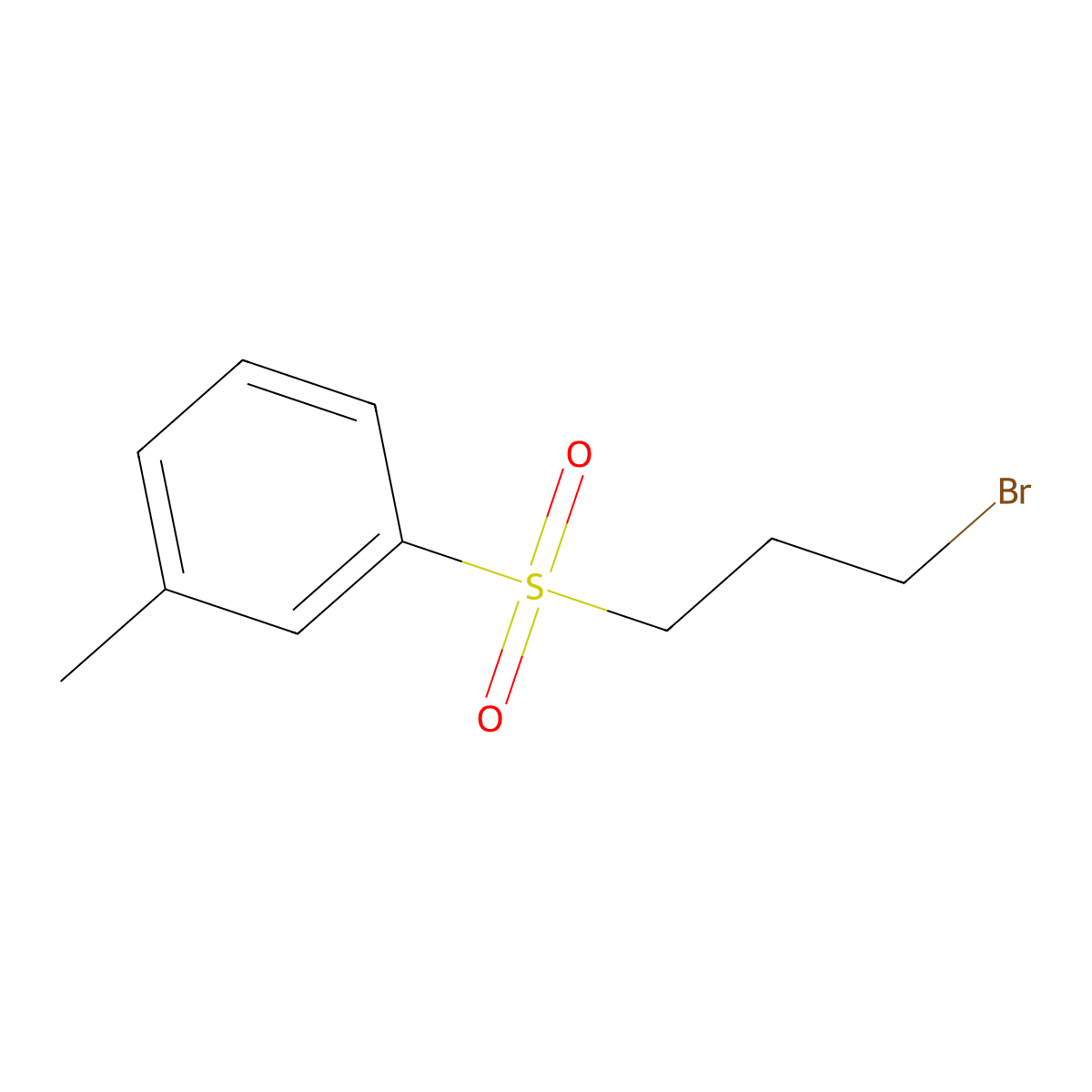 1-(3-Bromopropanesulfonyl)-3-methylbenzene molecular structure, CAS 1082893-96-6
