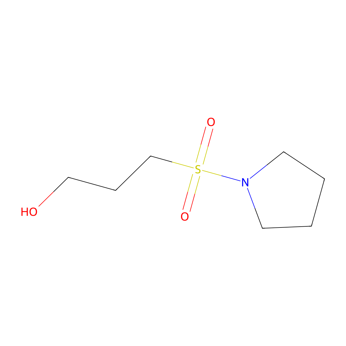 3-(Pyrrolidine-1-sulfonyl)propan-1-ol molecular structure, CAS 1082899-79-3