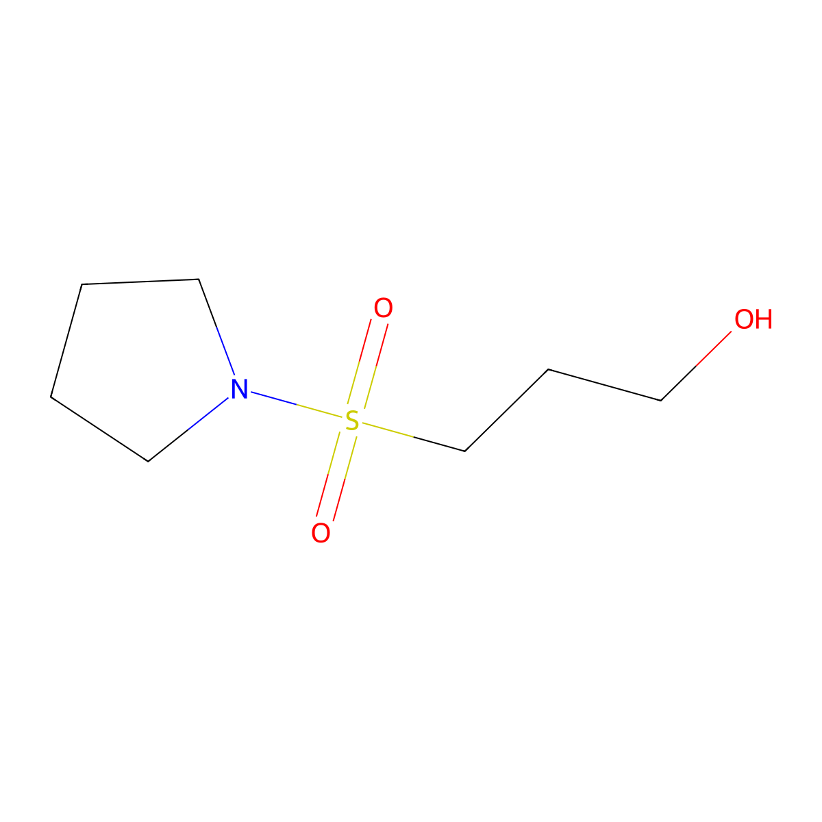 3-(Pyrrolidine-1-sulfonyl)propan-1-ol molecular structure, CAS 1082899-79-3