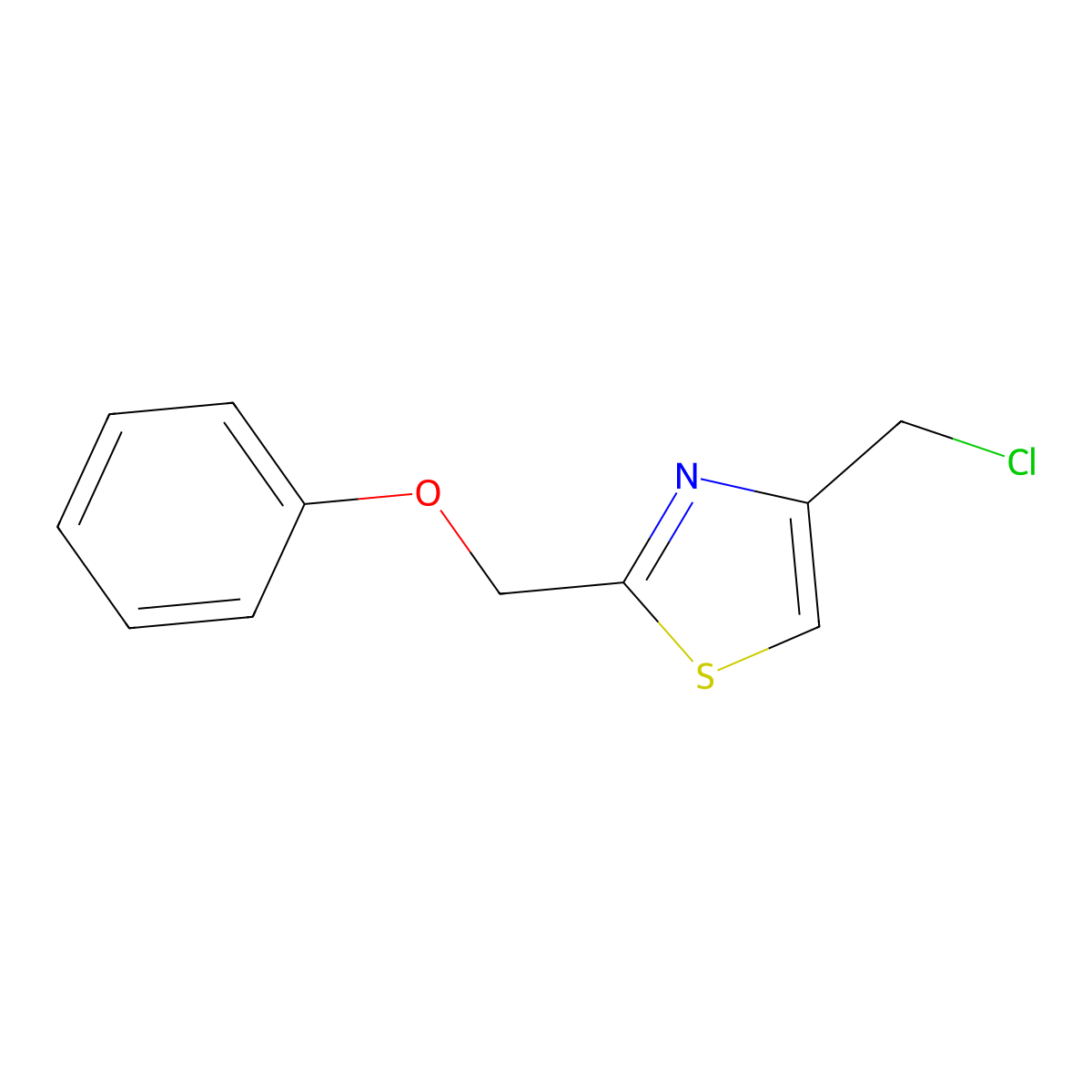 4-(Chloromethyl)-2-(phenoxymethyl)-1,3-thiazole molecular structure, CAS 1082913-84-5