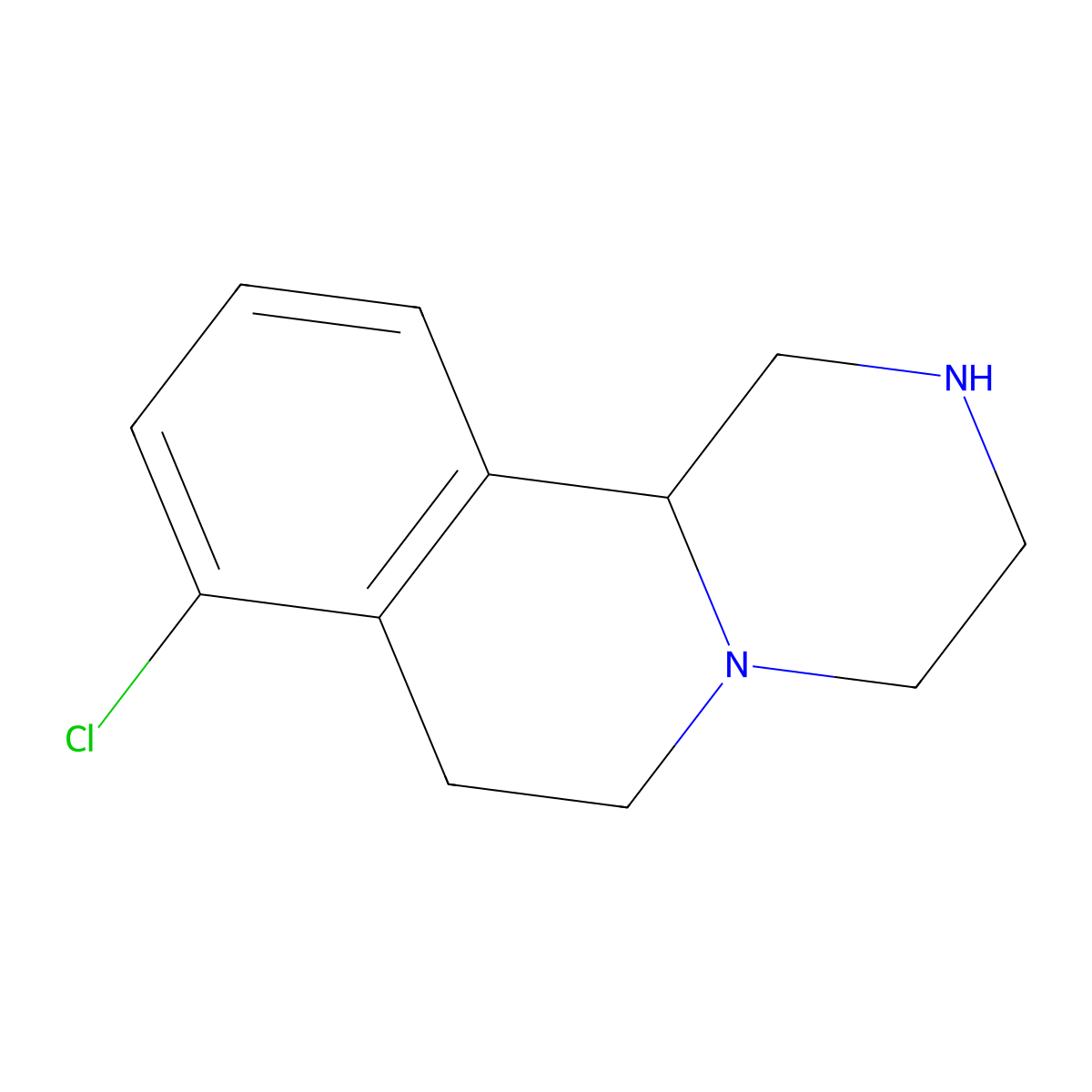 8-chloro-2,3,4,6,7,11b-hexahydro-1H-pyrazino[2,1-a]isoquinoline molecular structure, CAS 1082914-80-4