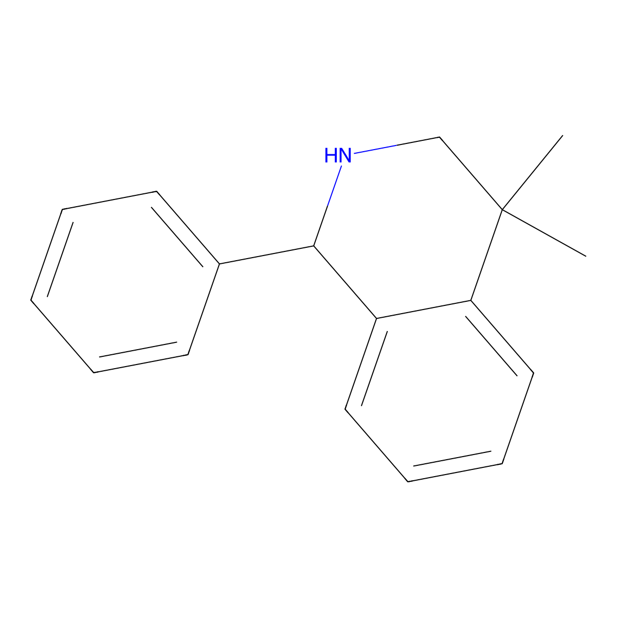 4,4-Dimethyl-1-phenyl-1,2,3,4-tetrahydroisoquinoline molecular structure, CAS 1082922-49-3