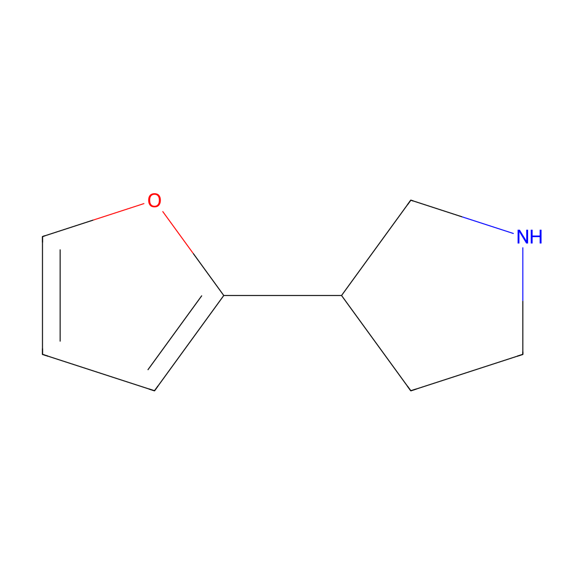 3-(Furan-2-yl)pyrrolidine molecular structure, CAS 1082926-03-1