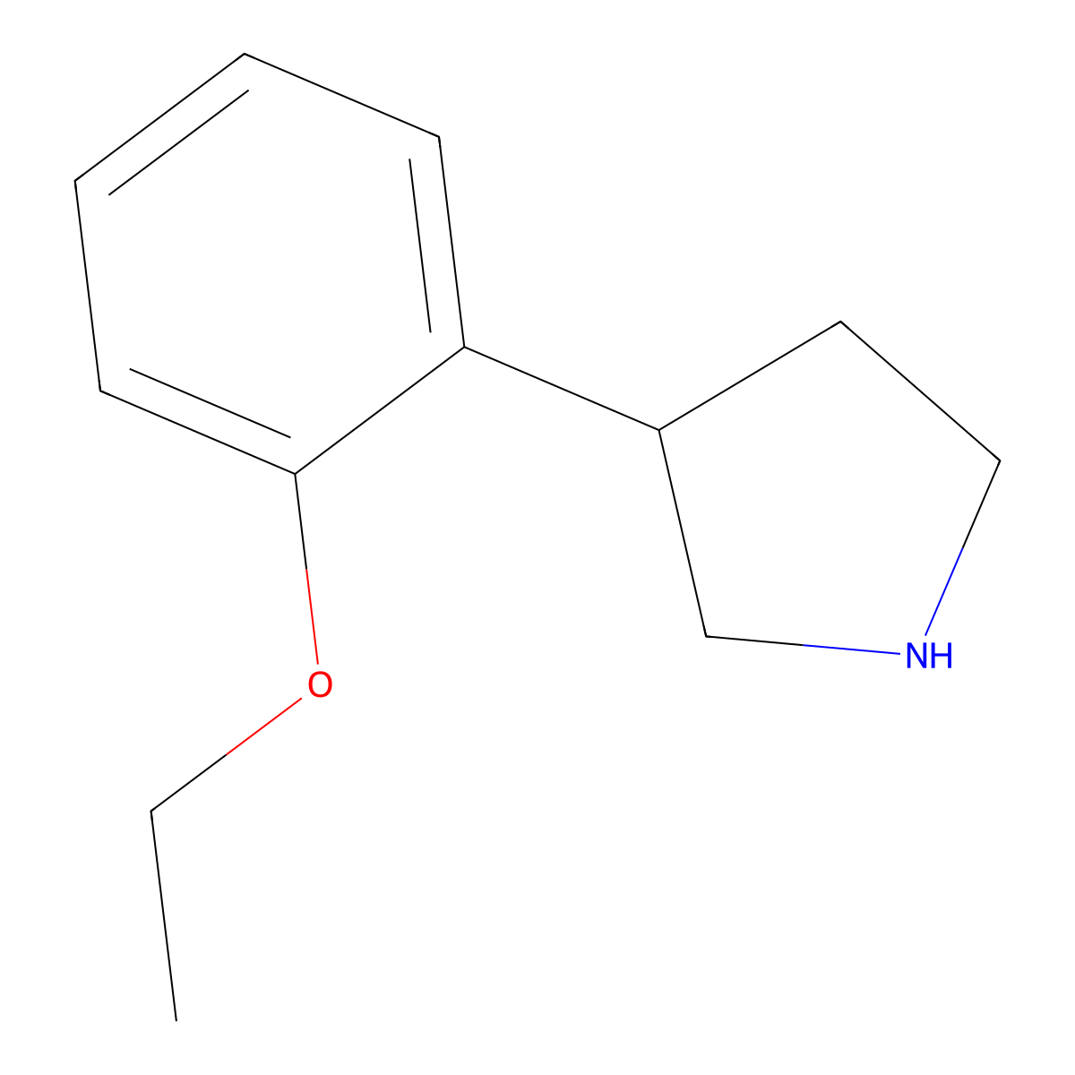 3-(2-Ethoxyphenyl)pyrrolidine molecular structure, CAS 1082926-04-2