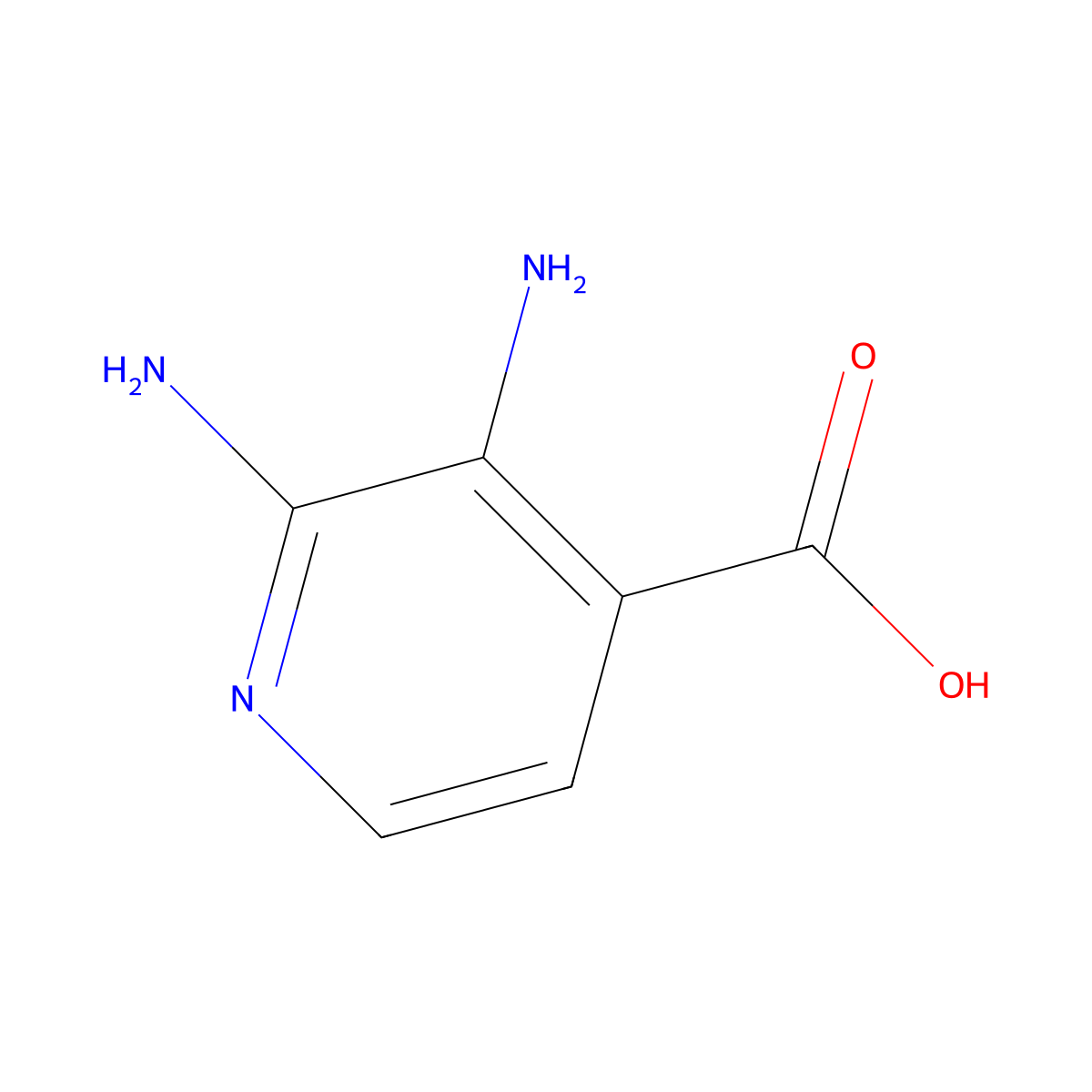 2,3-Diaminopyridine-4-carboxylic acid molecular structure, CAS 1082930-45-7