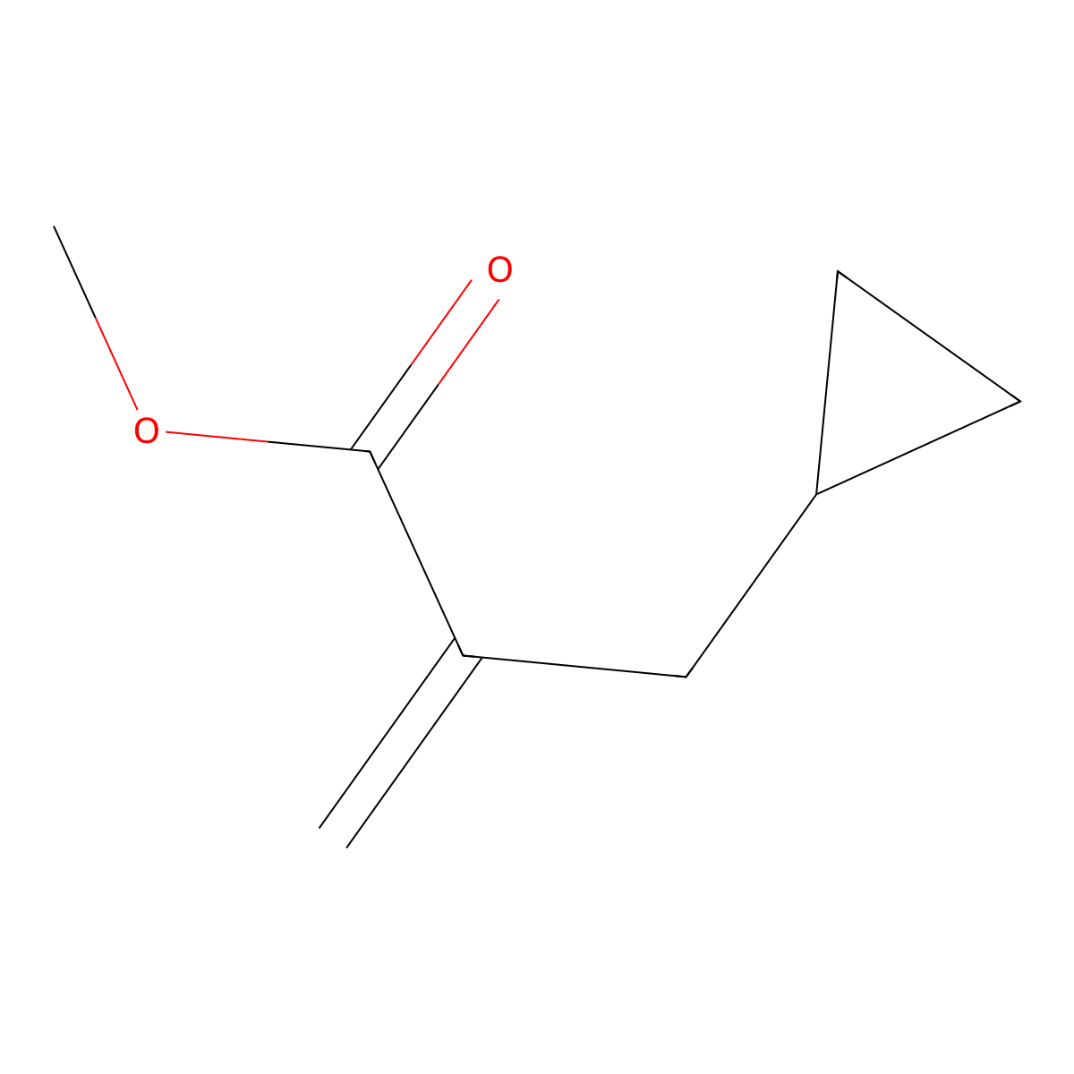 Methyl 2-(cyclopropylmethyl)prop-2-enoate molecular structure, CAS 108294-62-8