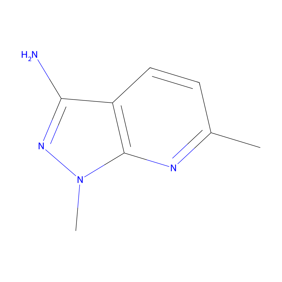 1,6-Dimethyl-1h-pyrazolo[3,4-b]pyridin-3-amine molecular structure, CAS 1082942-26-4