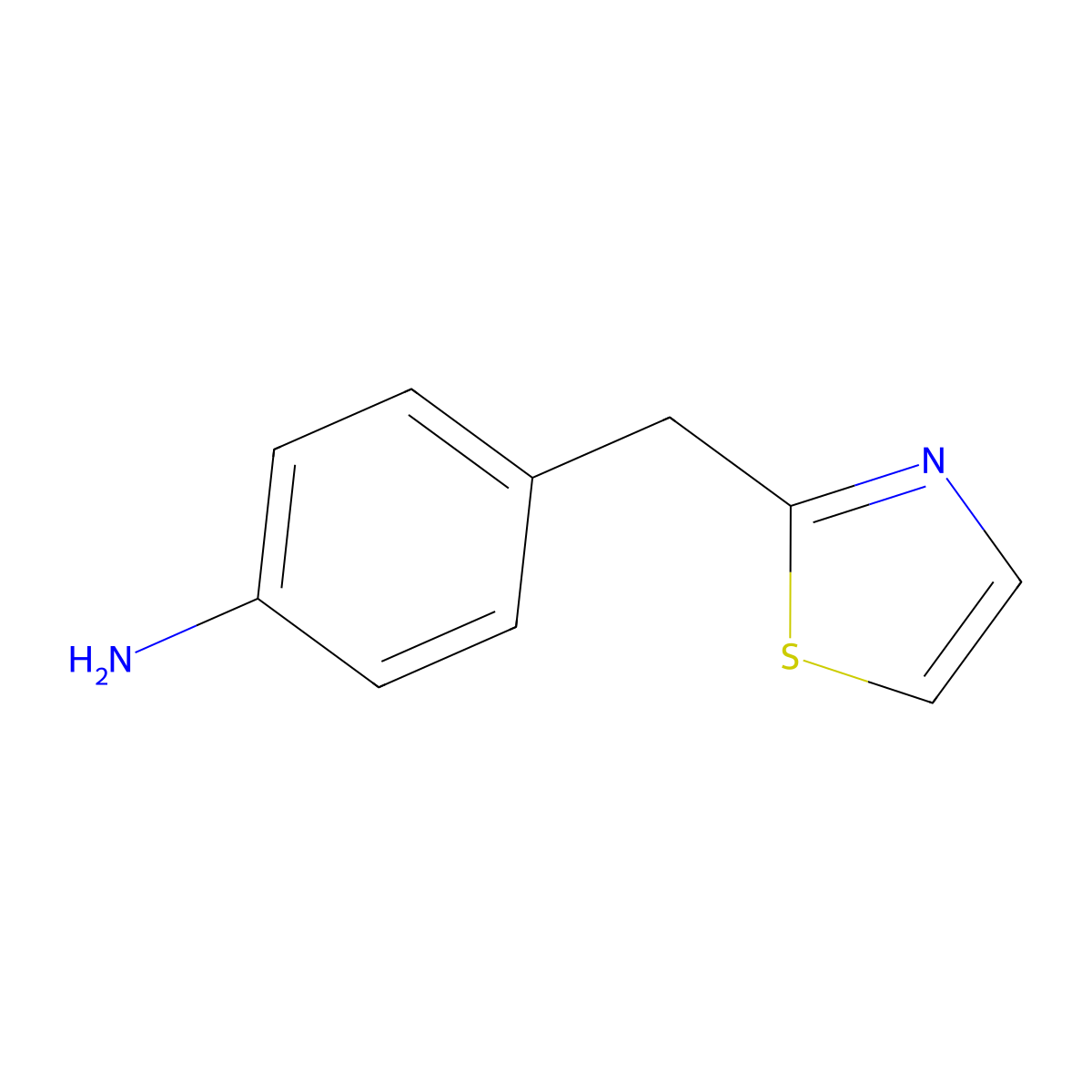 4-[(1,3-Thiazol-2-yl)methyl]aniline molecular structure, CAS 1082943-00-7