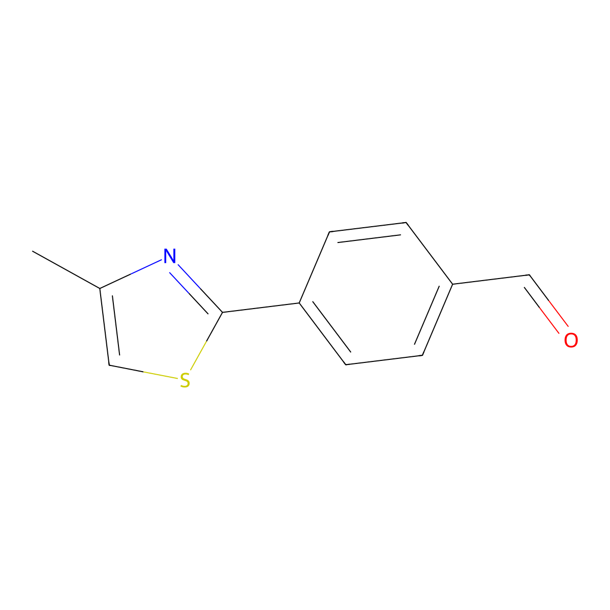 4-(4-Methyl-1,3-thiazol-2-yl)benzaldehyde molecular structure, CAS 1082943-06-3