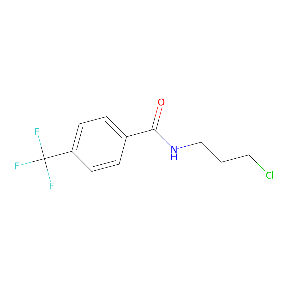 N-(3-chloropropyl)-4-(trifluoromethyl)benzamide molecular structure, CAS 1082943-50-7