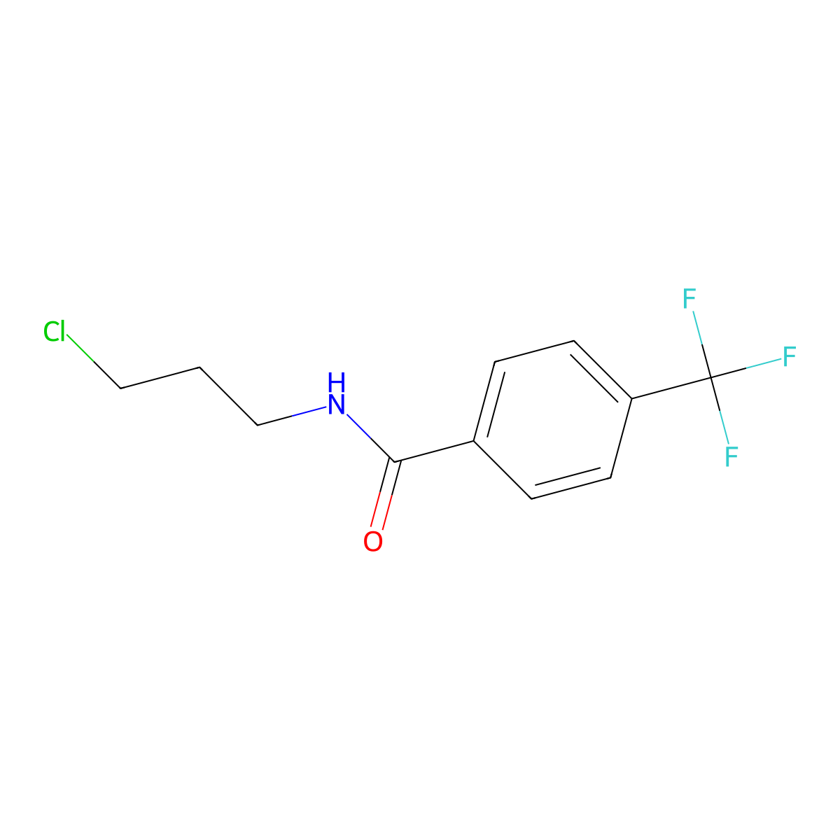 N-(3-chloropropyl)-4-(trifluoromethyl)benzamide molecular structure, CAS 1082943-50-7