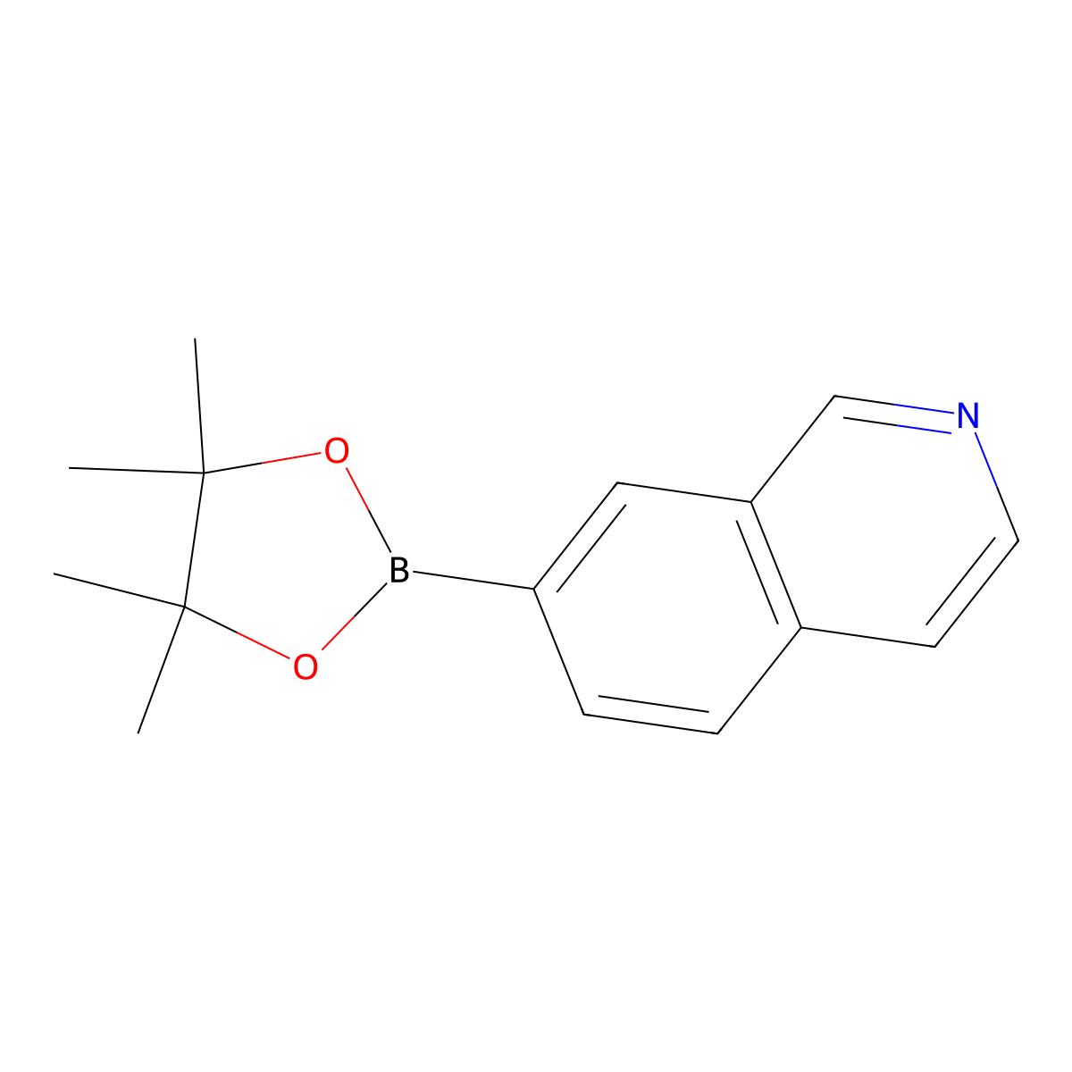 7-(4,4,5,5-Tetramethyl-1,3,2-dioxaborolan-2-yl)isoquinoline molecular structure, CAS 1082947-07-6