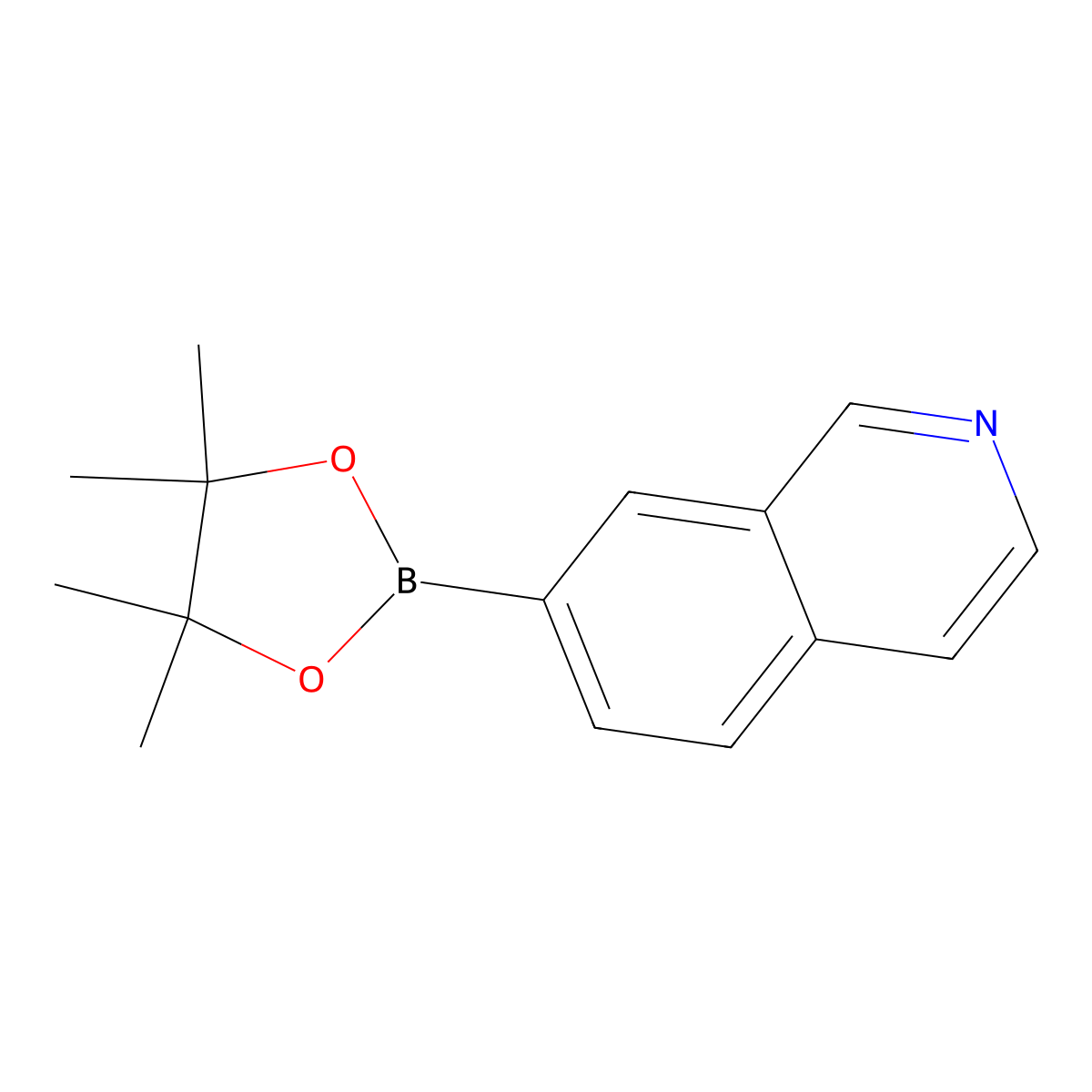 7-(4,4,5,5-Tetramethyl-1,3,2-dioxaborolan-2-yl)isoquinoline molecular structure, CAS 1082947-07-6