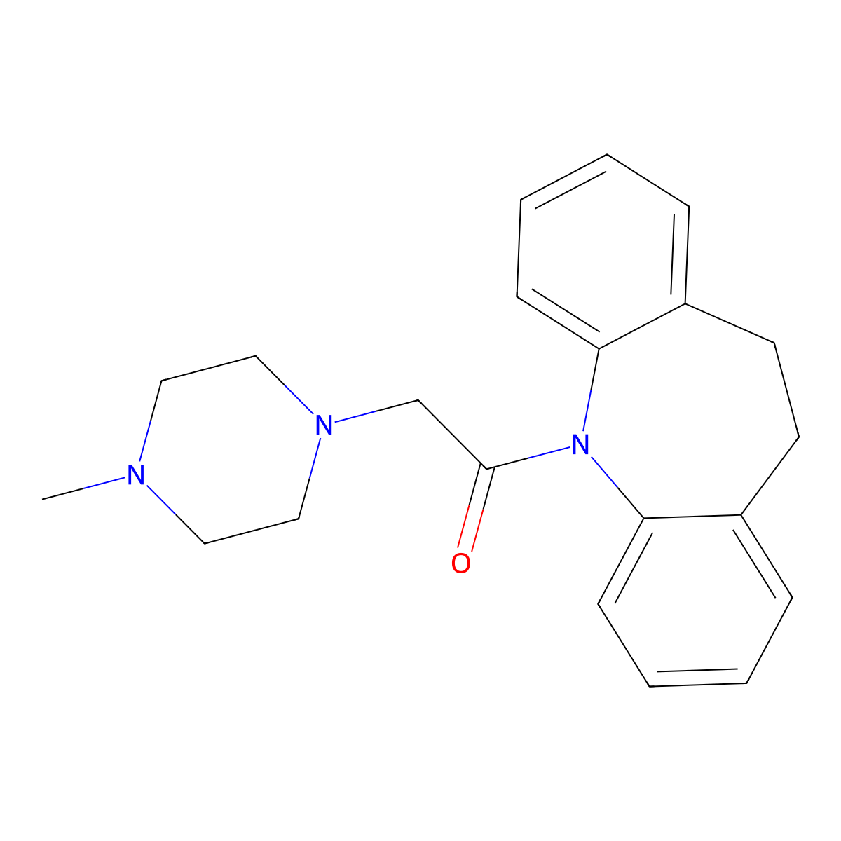 1-(10,11-dihydro-5H-dibenzo[b,f]azepin-5-yl)-2-(4-methylpiperazin-1-yl)ethanone molecular structure, CAS 108295-87-0