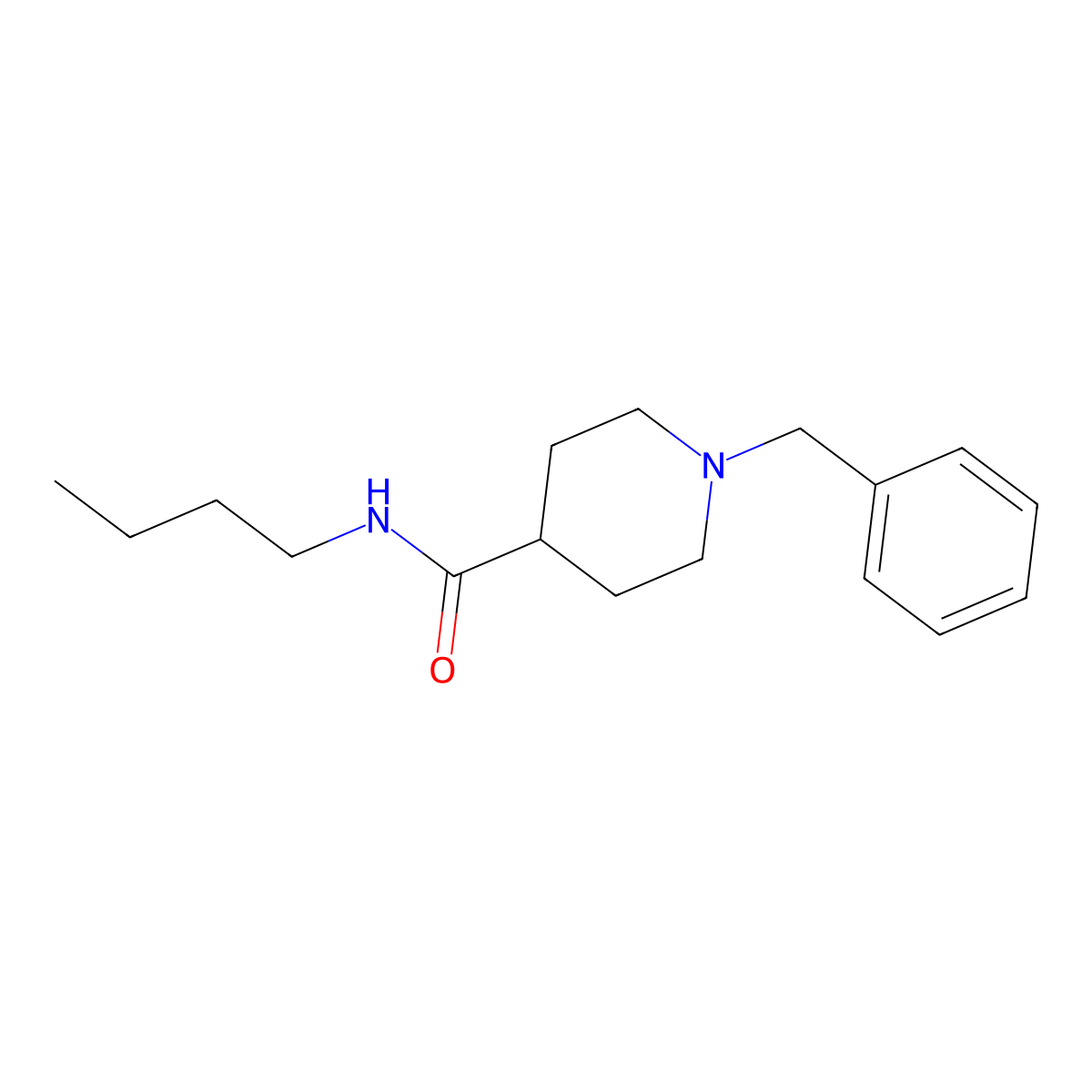1-benzyl-N-butylpiperidine-4-carboxamide molecular structure, CAS 108297-02-5