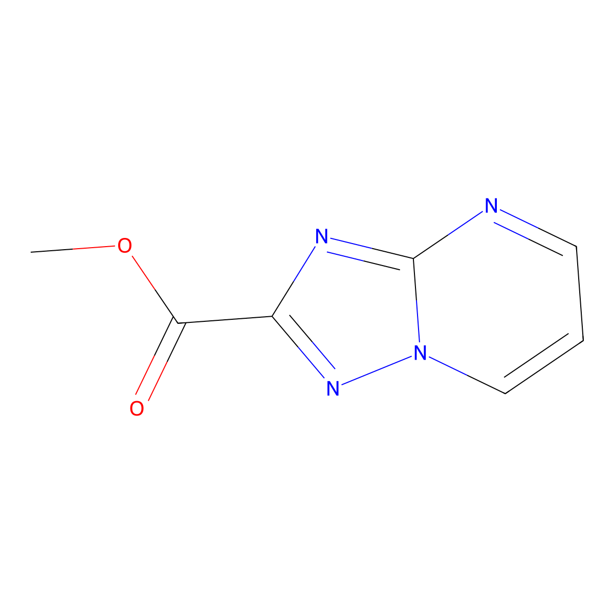 Methyl [1,2,4]triazolo[1,5-a]pyrimidine-2-carboxylate molecular structure, CAS 1082977-64-7