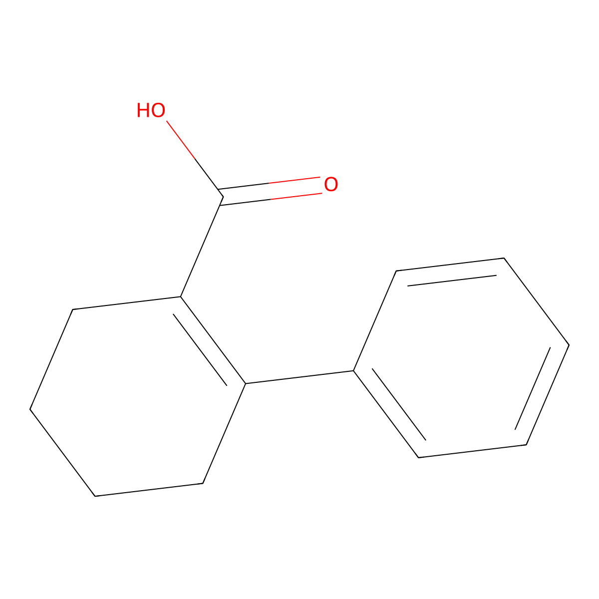 2-Phenylcyclohex-1-ene-1-carboxylic acid molecular structure, CAS 108299-04-3