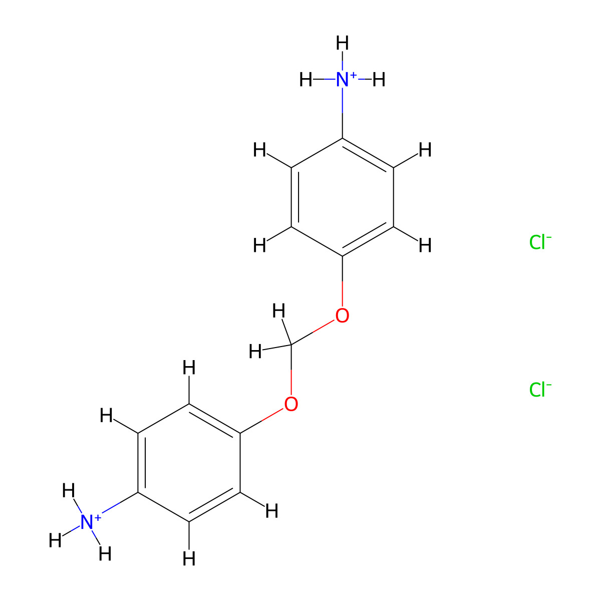 Aniline, 4,4'-(methylenedioxy)di-, dihydrochloride molecular structure, CAS 108299-45-2