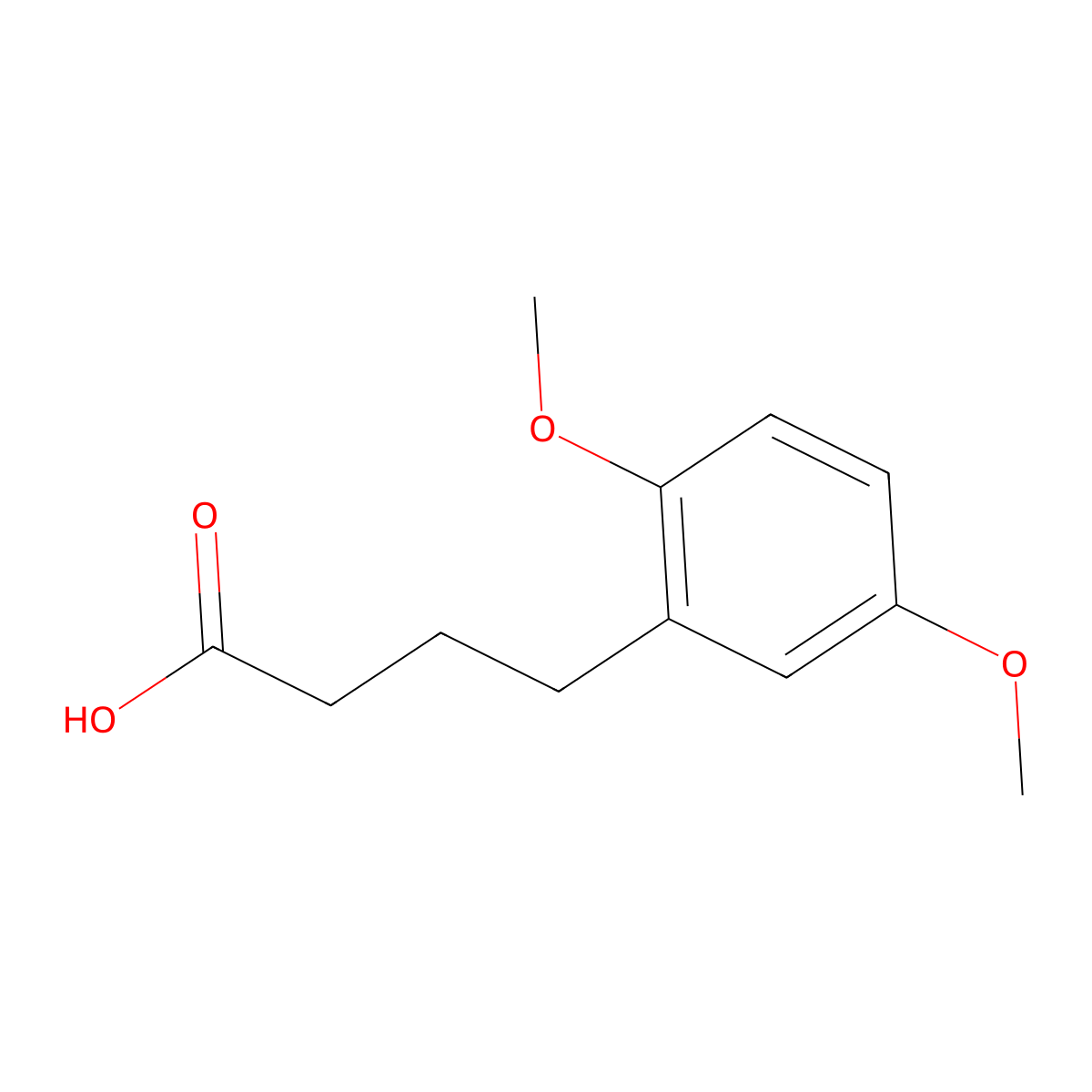 4-(2,5-Dimethoxyphenyl)butanoic acid molecular structure, CAS 1083-11-0