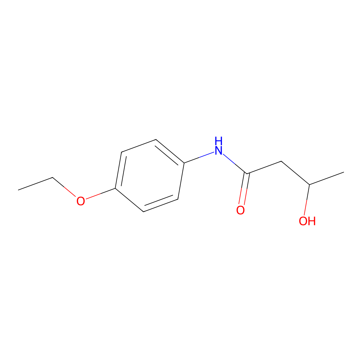 Bucetin molecular structure, CAS 1083-57-4