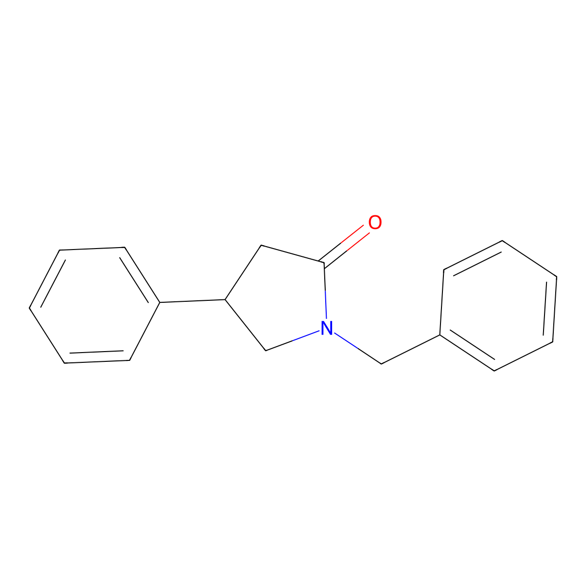 1-Benzyl-4-phenylpyrrolidin-2-one molecular structure, CAS 108303-98-6