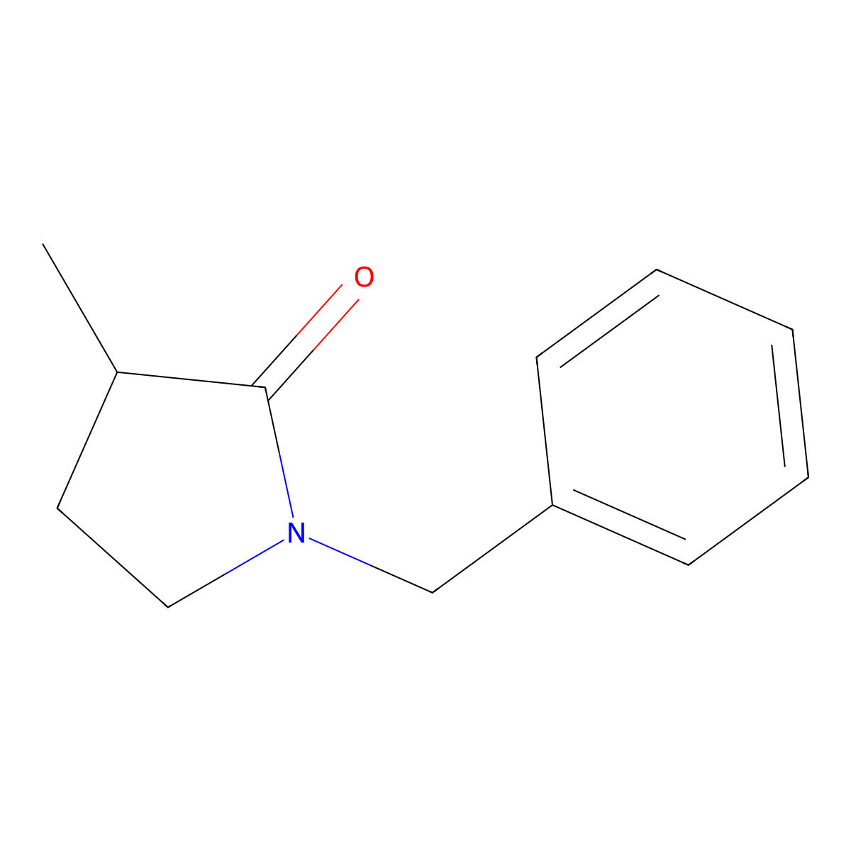 3-Methyl-1-(phenylmethyl)-2-pyrrolidinone molecular structure, CAS 108303-99-7