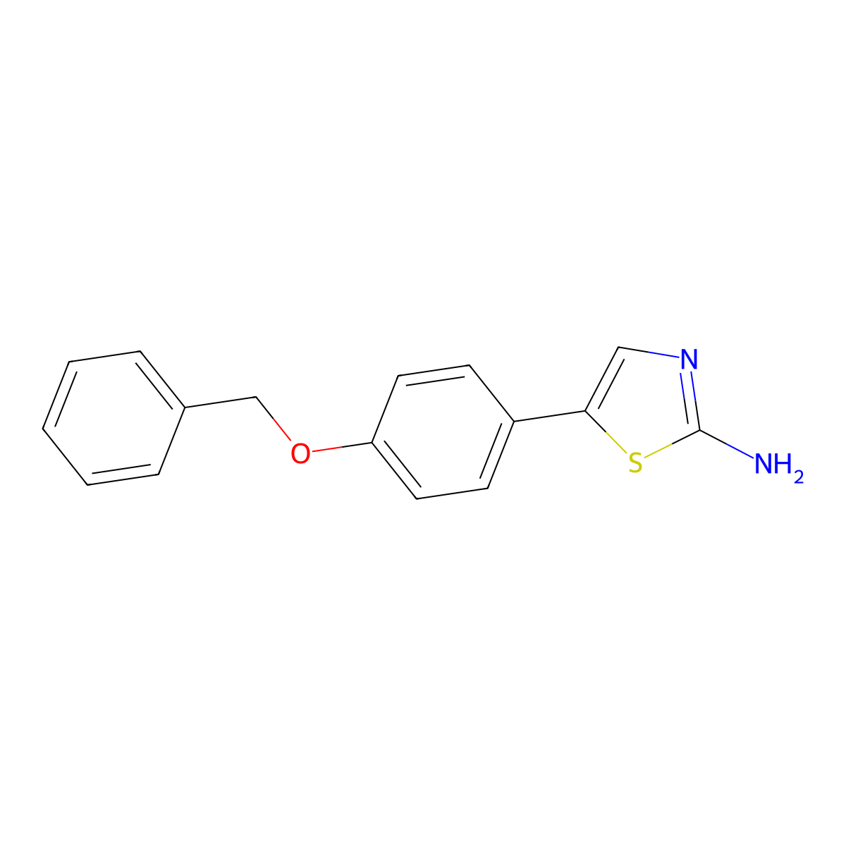 5-(4-(Benzyloxy)phenyl)thiazol-2-amine molecular structure, CAS 1083040-29-2