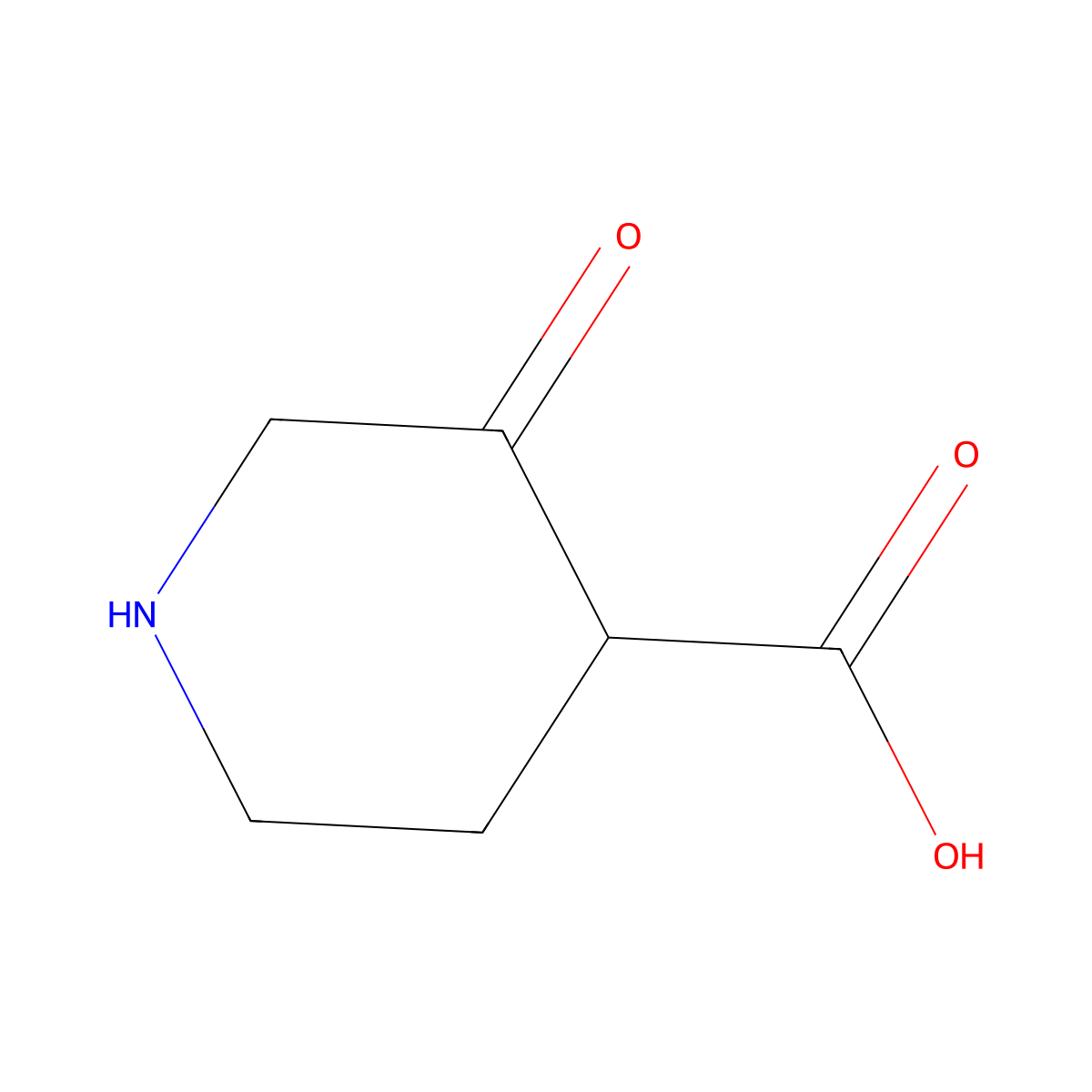3-Oxopiperidine-4-carboxylic acid molecular structure, CAS 1083046-70-1
