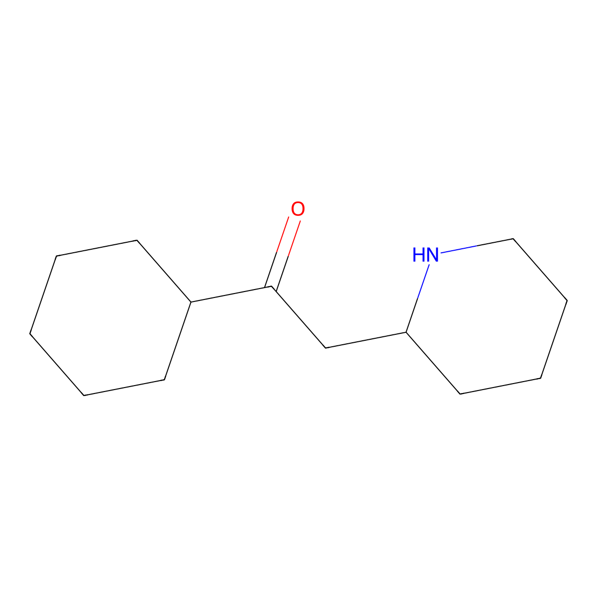 1-Cyclohexyl-2-(piperidin-2-YL)ethan-1-one molecular structure, CAS 1083048-37-6