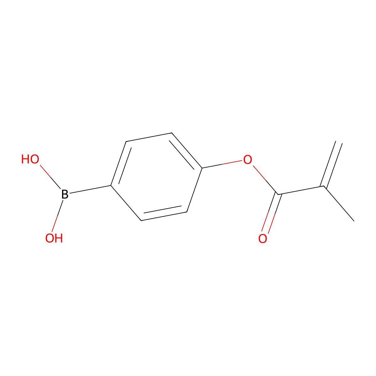 (4-(Methacryloyloxy)phenyl)boronic acid molecular structure, CAS 108305-42-6