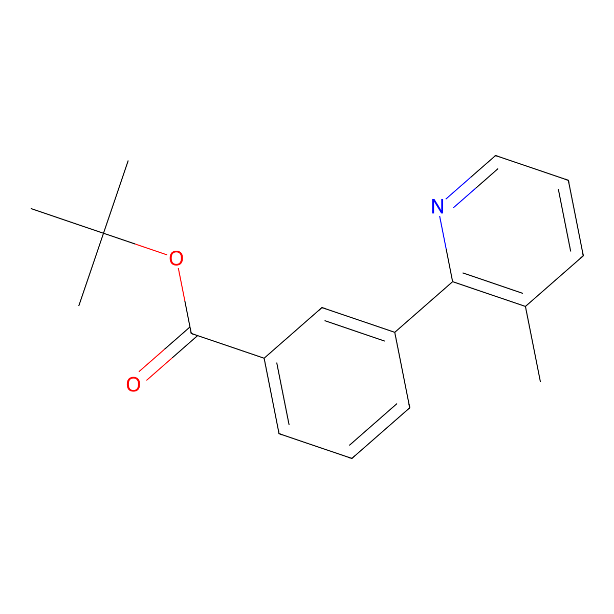 tert-Butyl 3-(3-methylpyridin-2-yl)benzoate molecular structure, CAS 1083057-12-8