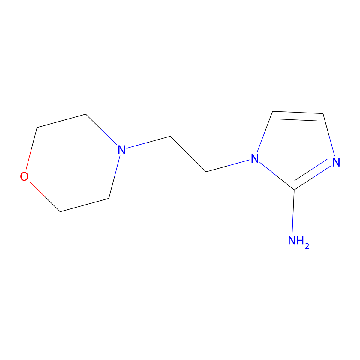 1-(2-morpholinoethyl)-1H-imidazol-2-amine molecular structure, CAS 1083059-79-3