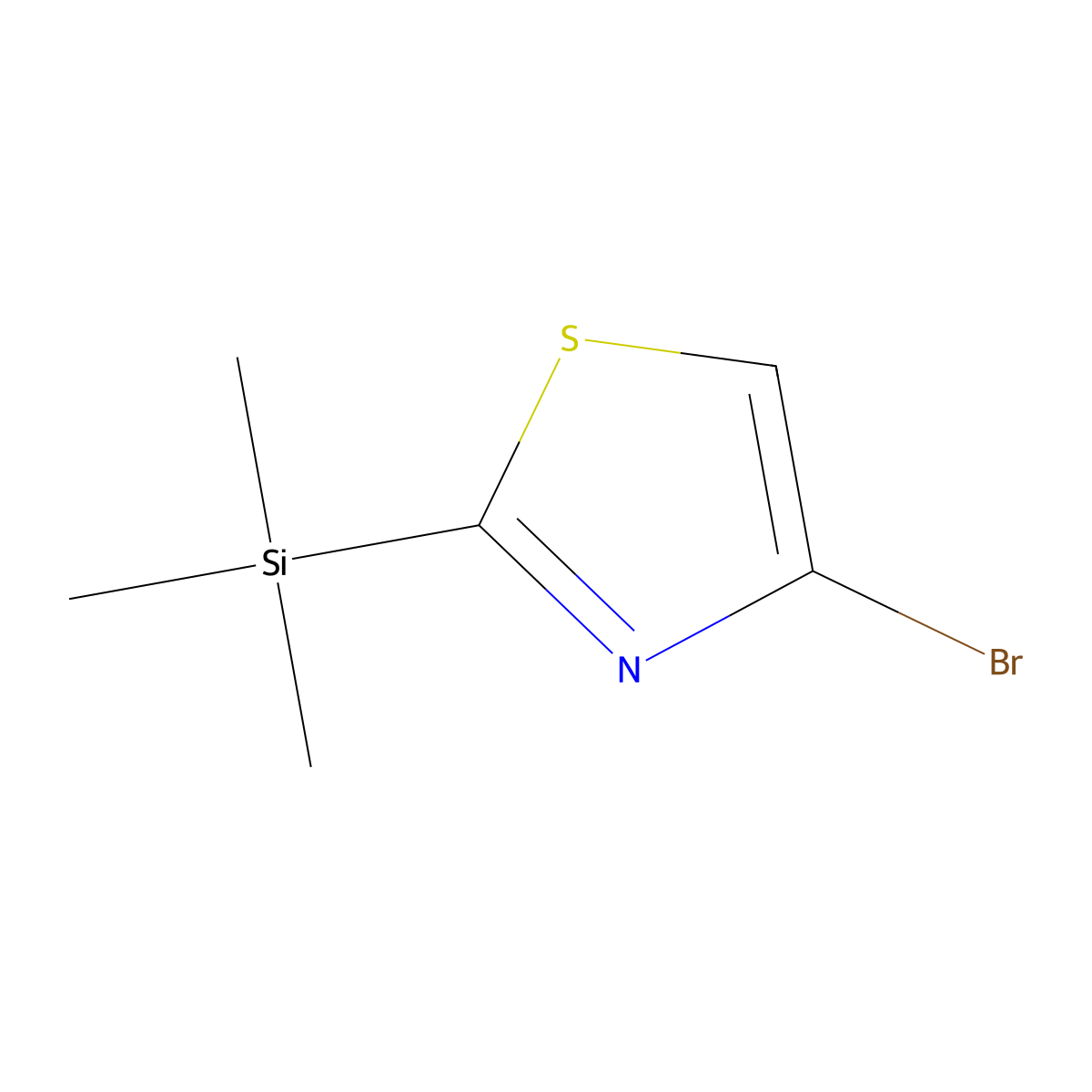 4-Bromo-2-(trimethylsilyl)-1,3-thiazole molecular structure, CAS 108306-53-2