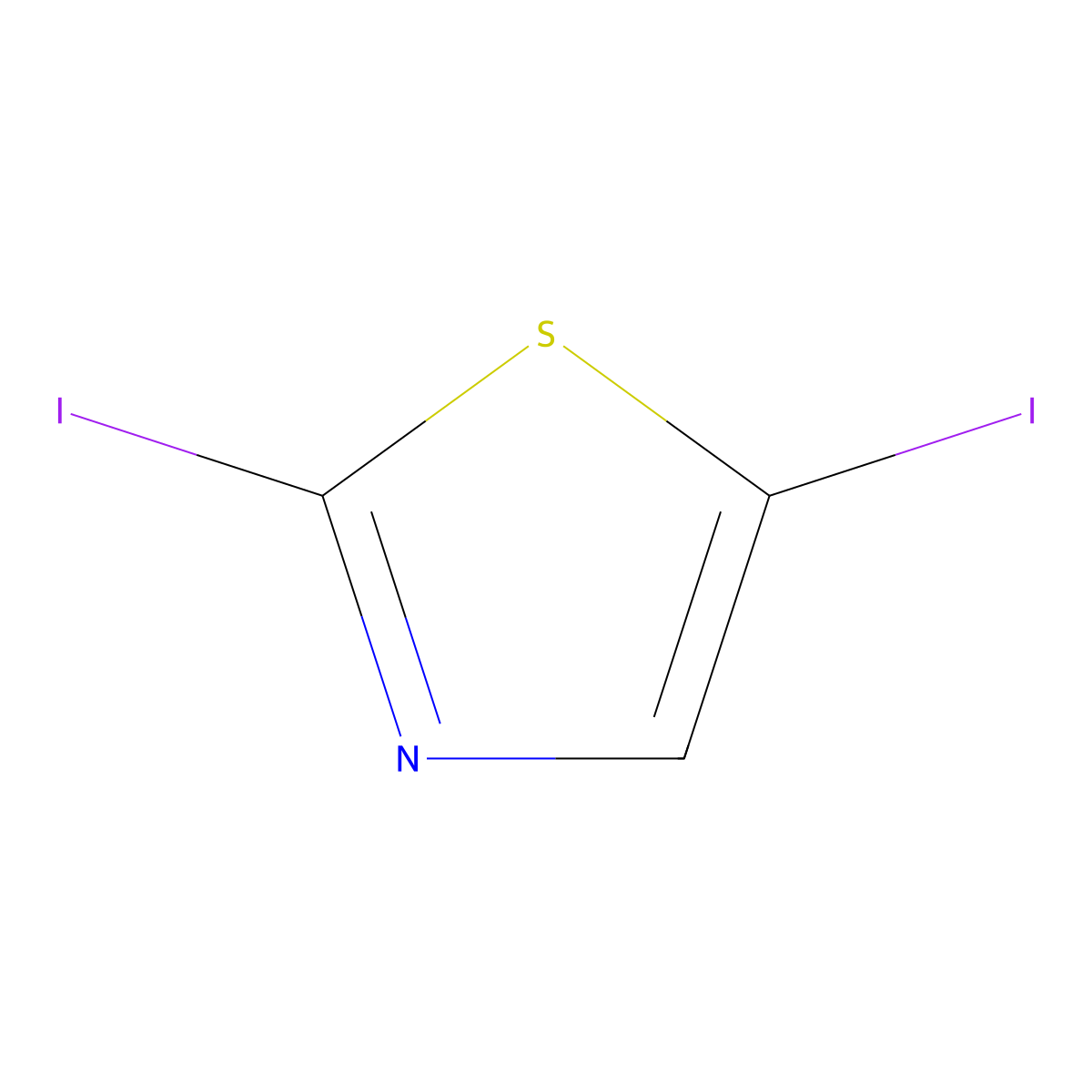 2,5-Diiodothiazole molecular structure, CAS 108306-62-3