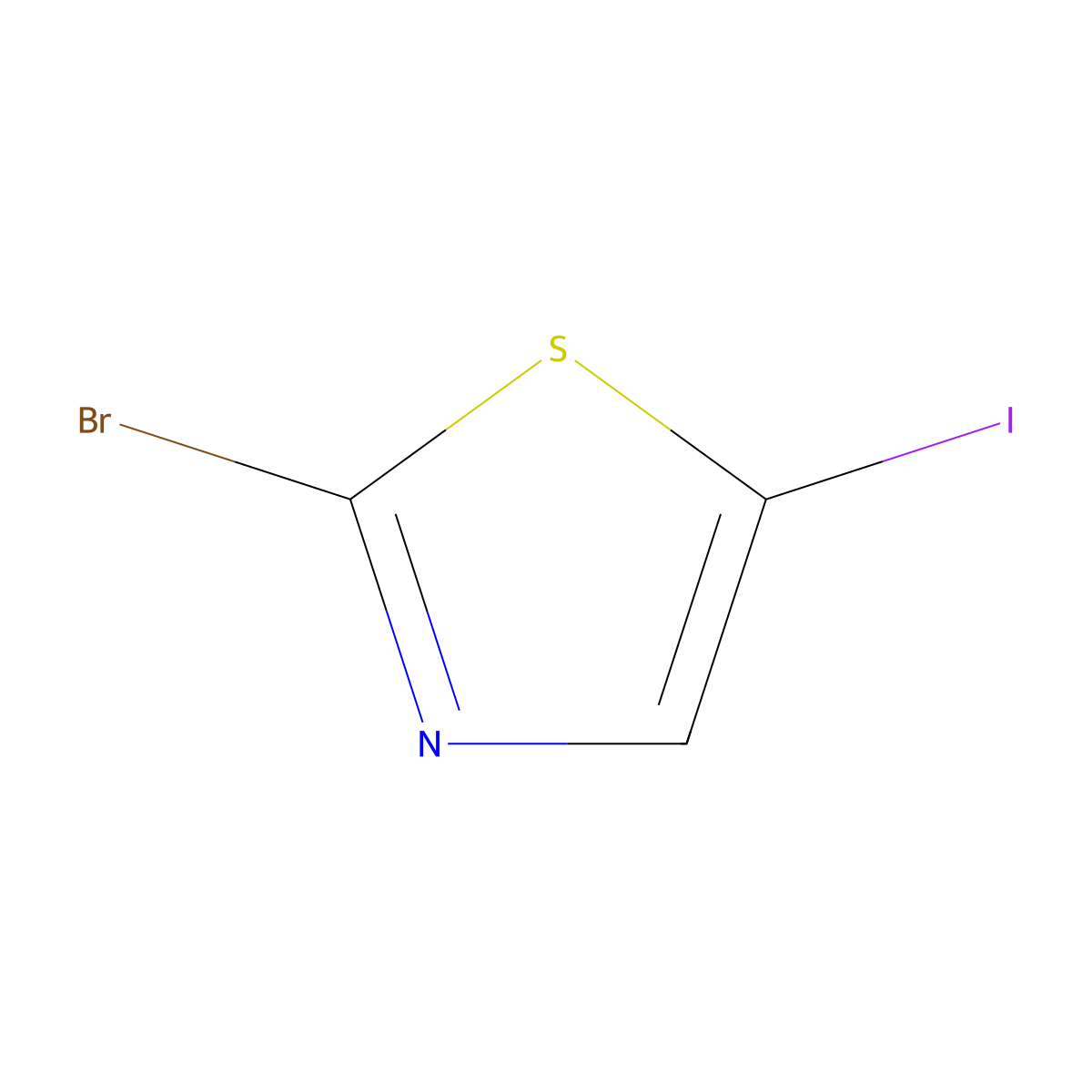 2-Bromo-5-iodo-1,3-thiazole molecular structure, CAS 108306-63-4
