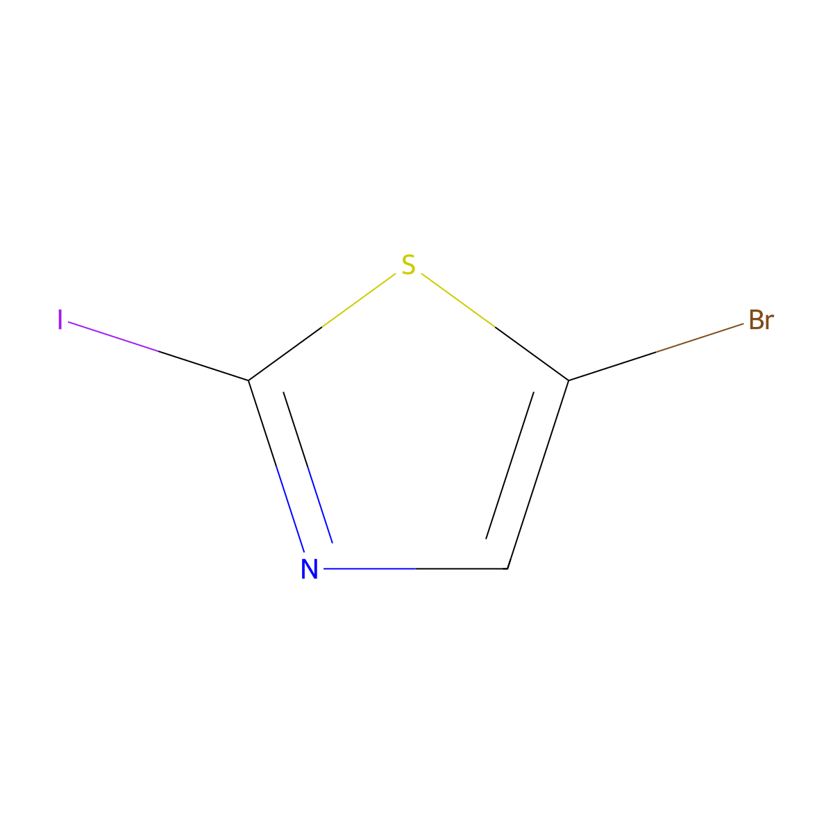 5-Bromo-2-iodo-1,3-thiazole molecular structure, CAS 108306-64-5