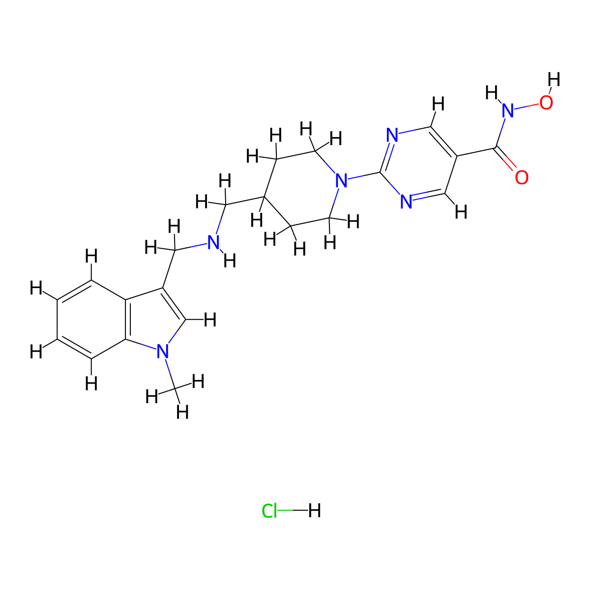 Quisinostat Hydrochloride molecular structure, CAS 1083078-98-1