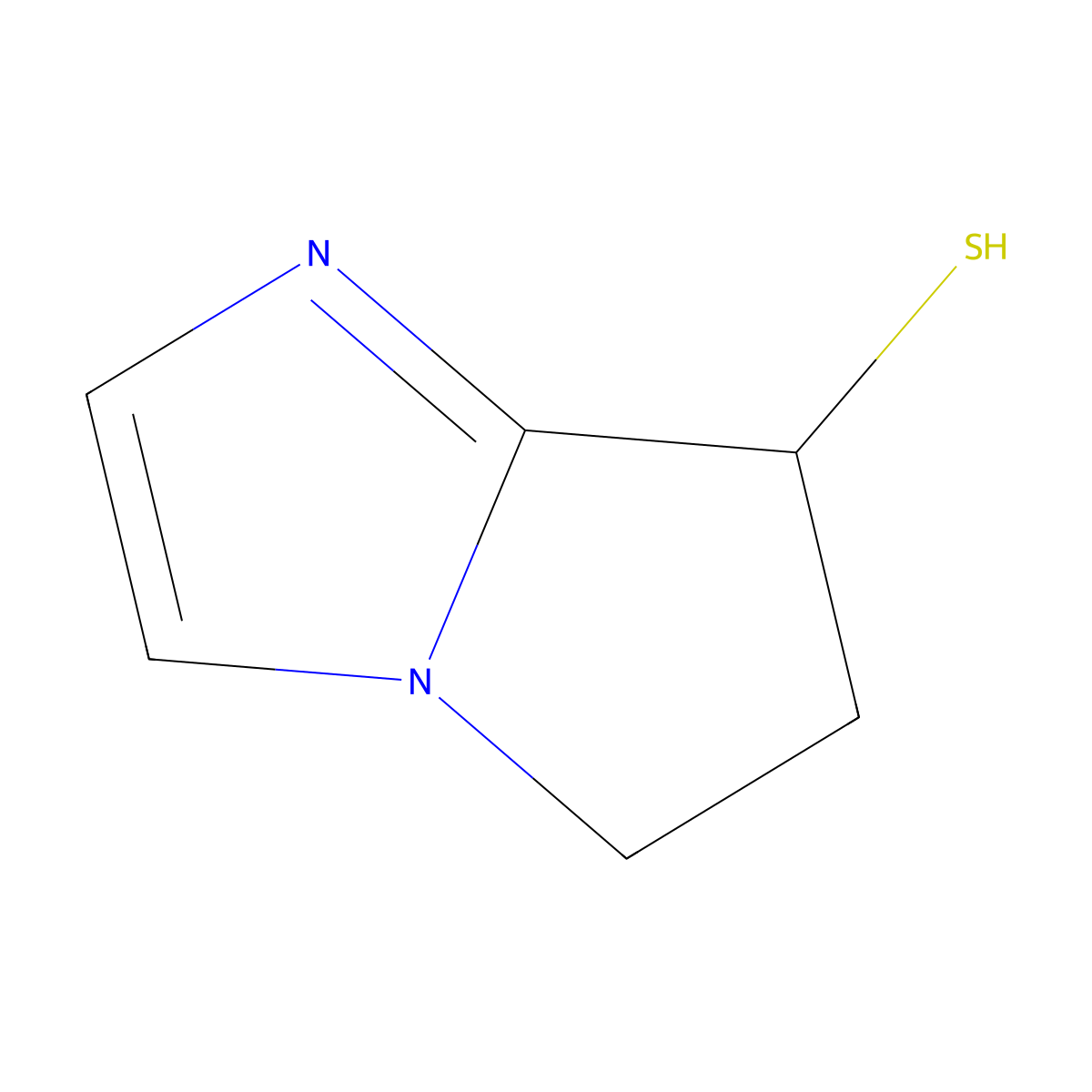 5H,6H,7H-Pyrrolo[1,2-a]imidazole-7-thiol molecular structure, CAS 108309-73-5