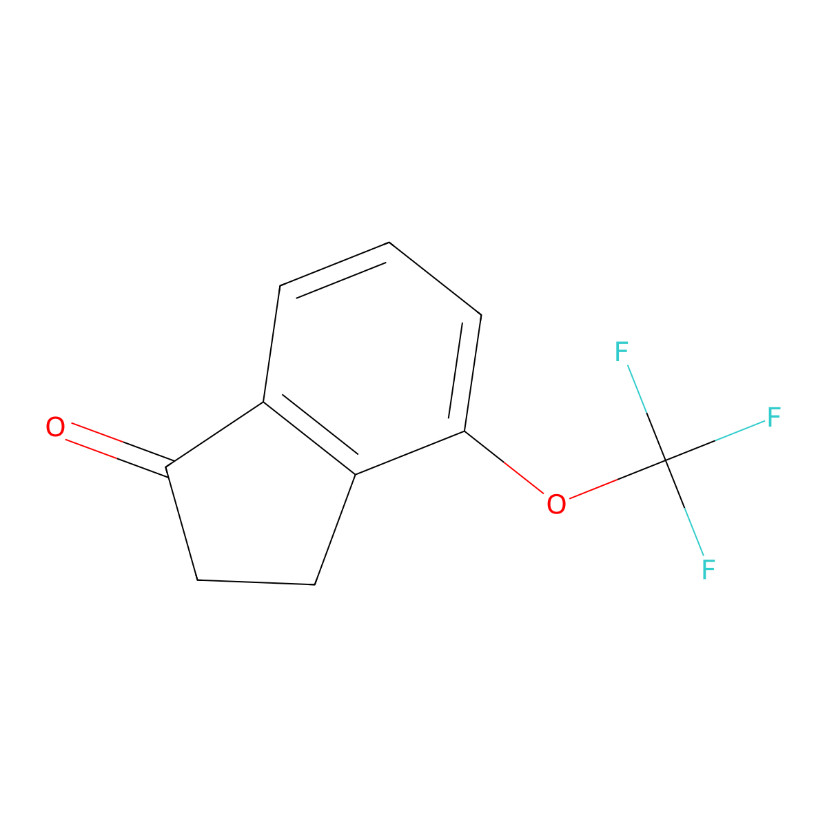1H-Inden-1-one, 2,3-dihydro-4-(trifluoromethoxy)- molecular structure, CAS 1083090-91-8