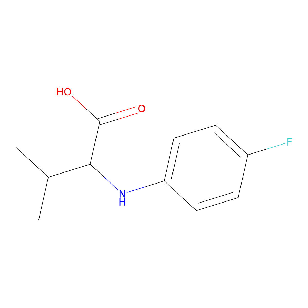 (2S)-2-[(4-fluorophenyl)amino]-3-methylbutanoic acid molecular structure, CAS 1083091-94-4
