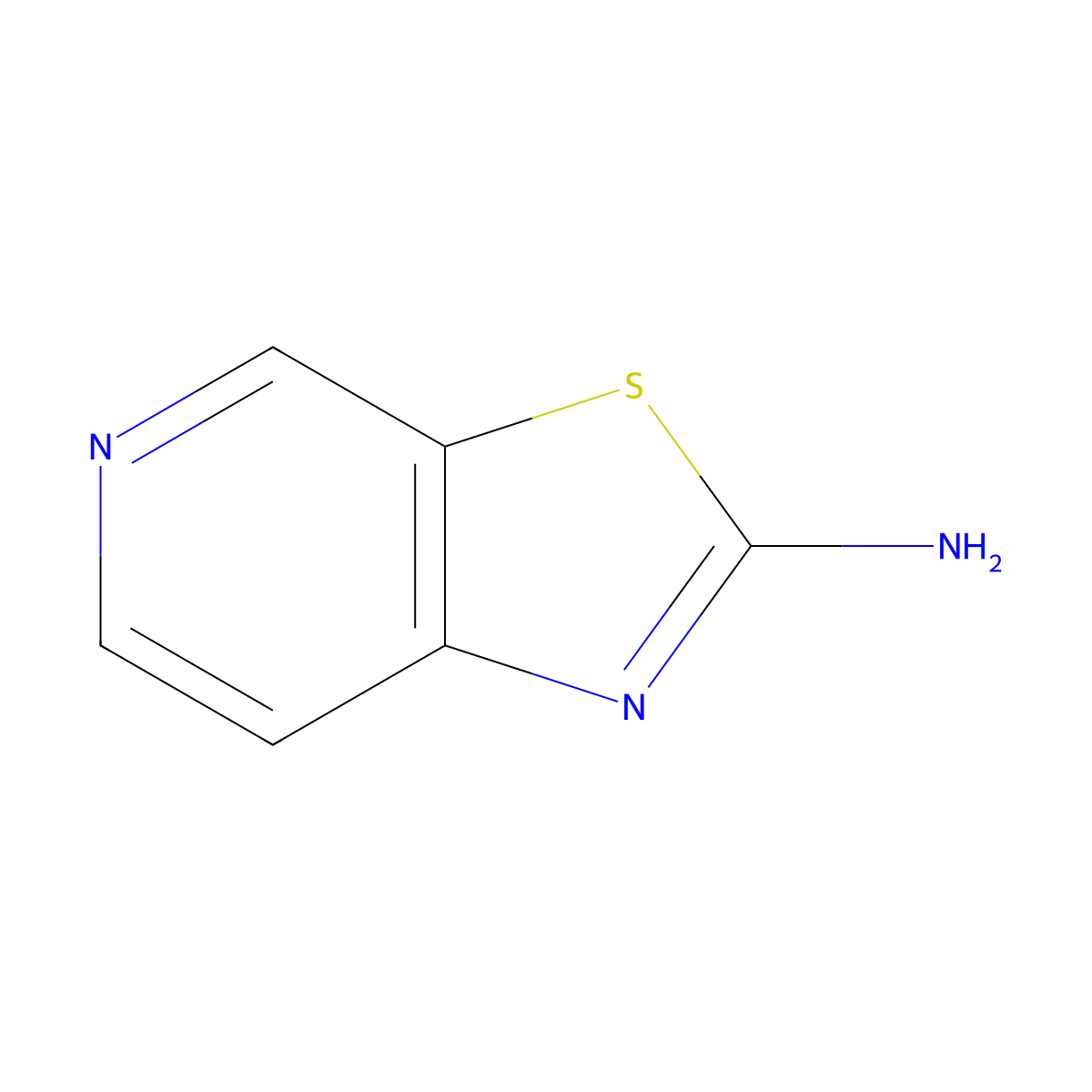 (1,3)Thiazolo(5,4-c)pyridin-2-amine molecular structure, CAS 108310-79-8