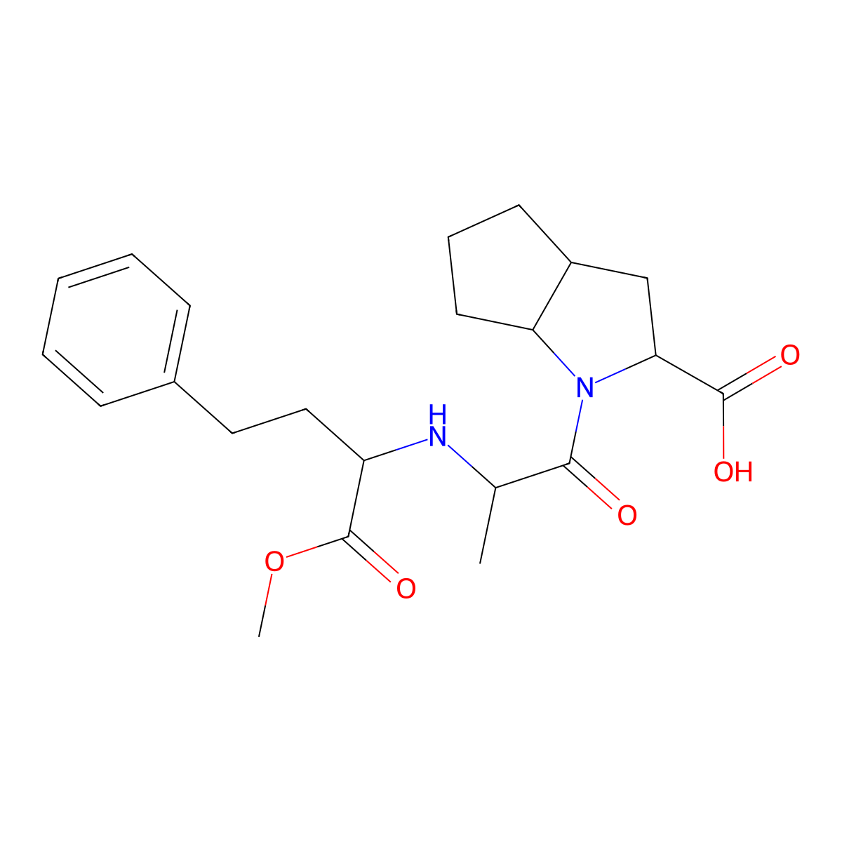 Ramipril methyl ester molecular structure, CAS 108313-11-7