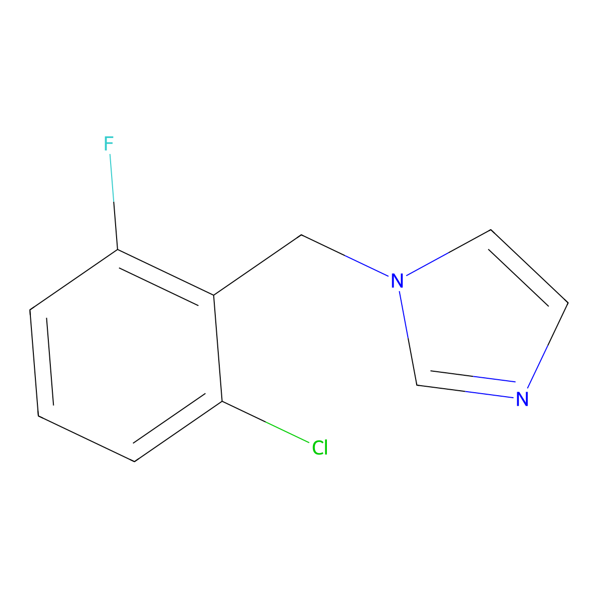 1-(2-chloro-6-fluorobenzyl)-1H-imidazole molecular structure, CAS 108315-13-5