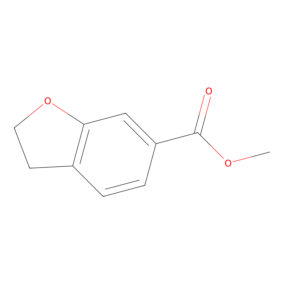 Methyl 2,3-dihydro-1-benzofuran-6-carboxylate molecular structure, CAS 1083168-68-6